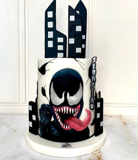 Venom Cake Ideas, Venom Birthday Party, Venom Cake, Venom Party, Marvel Cake, Spiderman Birthday, Future Wedding Plans, Boy Birthday Cake, 11th Birthday