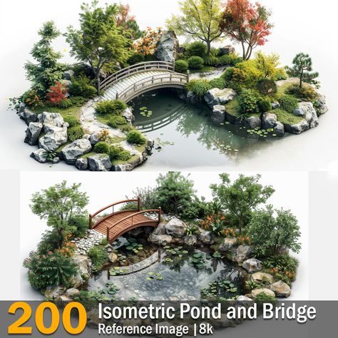 Pond Reference, Garden Concept Art, Bridge Reference, American Mountains, Europe Mountains, Lake And Forest, Desert Temple, South Europe, Dream Backyard Pool