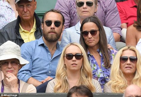 Pippa Middleton make her fourth appearance at Wimbledon with brother James  | Daily Mail Online Fund Manager, James Matthews, Hedge Fund Manager, Middleton Family, Hedge Fund, Pippa Middleton, Her Brother, Wimbledon, Style Icon