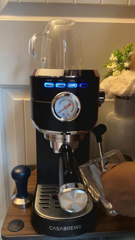 Check out this video CASABREWS Espresso Machine - How to Make Perfect Brew at Home! from Abby King Chocolate Machine, Amazon Finds, Espresso Machine, Hot Chocolate, Espresso, At Home