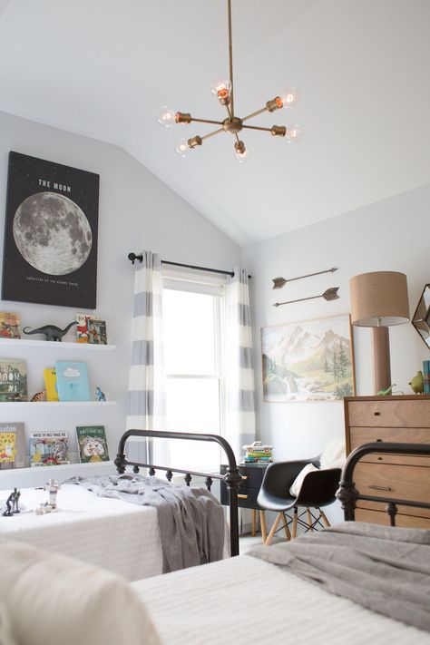 Joss & Main Boy’s Bedroom Reveal – Edit by Lauren Sw Rock Candy, Light Blue Boys Bedroom, Blue Boys Bedroom, Lay Baby Lay, Blue Nightstands, Blogger Design, Patio Makeover, Twin Mattress, Rock Candy