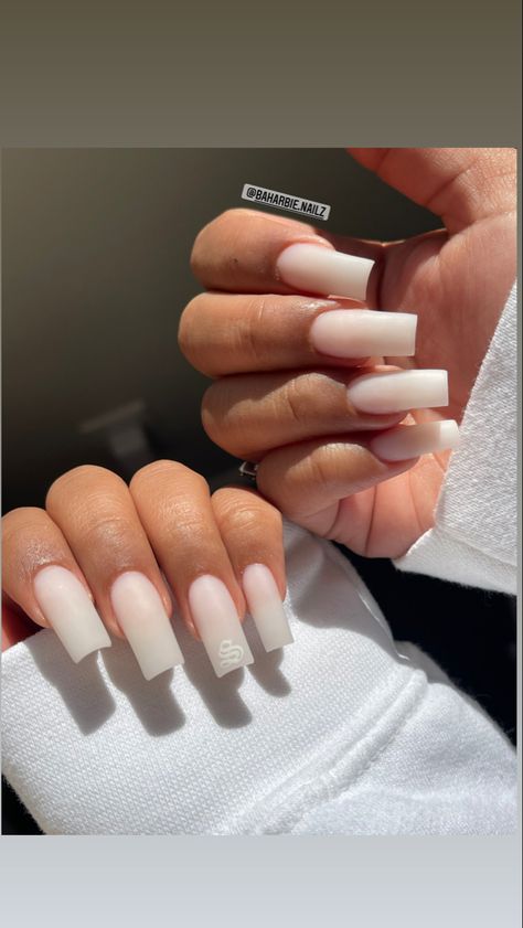 Matte nails milky white classy nails Milky Matte Nails, Off White Nails Matte, Matte Off White Nails, Milky White Matte Nails, Medium Length Milky White Nails, Creamy Milky White Nails, White Matte Nails, Nails Milky, Press On Nails Milky