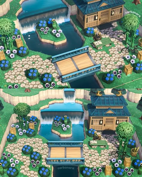 Front Yard Animal Crossing Ideas, Animal Crossing Front Yard Ideas, Acnh Front Yard, Acnh Hhp, Animal Crossing Guide, Animal Crossing Qr Codes Clothes, Animal Crossing Wild World, Tropical Animals, Animal Crossing Villagers