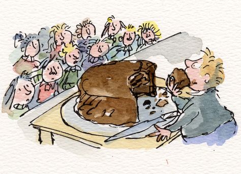 Matilda Chocolate cake Matilda Chocolate Cake, Matilda Cake, Matilda Movie, Quentin Blake Illustrations, Cookie Drawing, Roald Dahl Day, Matilda Roald Dahl, Movie Cakes, Cake Drawing