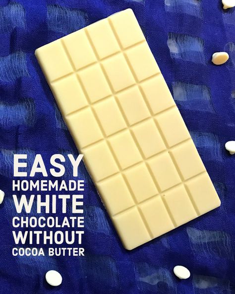 Celebrating 1 year of my healthy cooking channel! 🥳 So prepared this yummy White chocolate with simple ingredients! Used raw unrefined sugar for making this chocolate 😇 ✖️No Cocoa Butter ✖️No Icing sugar ✖️No compound From start to end it took only 20 mins for this bar chocolate🤩 Who wants this luscious, creamy white chocolate recipe? White Chocolate Recipes Easy, White Chocolate Recipe, Homemade White Chocolate, Homemade Chocolates, White Chocolate Recipes, Vegan White Chocolate, Chocolate Diy, Chocolate Recipes Homemade, Homemade Candy