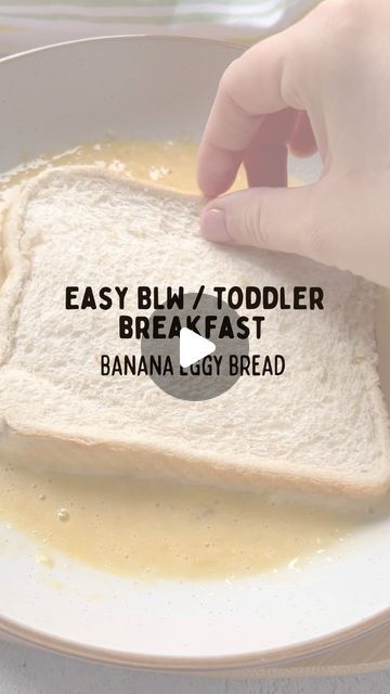 Chelsey Watkins on Instagram: "BLW / Toddler Breakfast - Banana Eggy Bread 🍌   This has been one of my favourite breakfasts to make since starting baby led weaning with my eldest 5 years ago!   🍓 We serve ours with fresh fruit and Greek yoghurt   👶🏼 suitable from 6 months +  🍌 In a bowl add 1 banana, 1 egg, splash of milk and a pinch of cinnamon into a bowl and mash with a fork until well combined. Dip 1 piece of bread into the mixture on both sides and allow to soak the mixture up. In a frying pan, add a little oil/butter and heat over a low heat. Fry each side for 1-2 minutes until the egg has cooked  #weaning #babyledweaning #wean #toddler #toddlerfoods #blw #kidsfood #toddlerbreakfast #breakfast #breakfastideas #easymeals #budgetfriendly #easyrecipes #eggybread #frenchtoast" Fun Toddler Breakfast Ideas, Blw Breakfast Ideas 1 Year, Breakfast For 10 Month Old, One Year Old Breakfast, Breakfast Ideas For 1 Year Baby, Breakfast For 1 Year Baby, Snacks For 1 Year Baby, Baby Breakfast Ideas 1 Year, Baby Food 1 Year