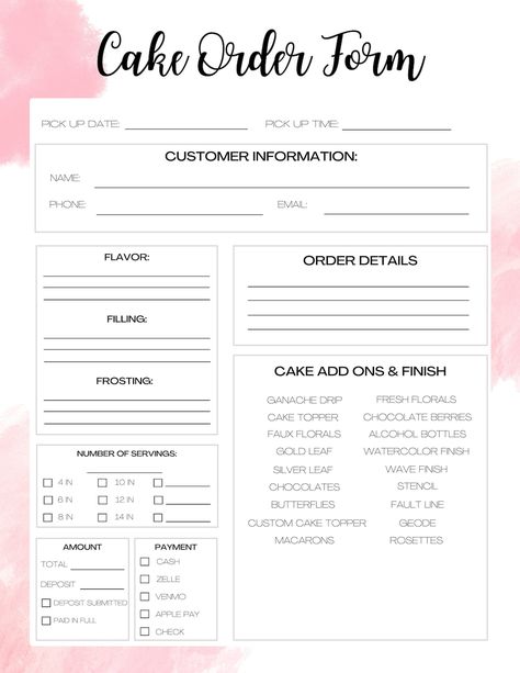 This Bookkeeping Templates item is sold by GelsBelsTemplates. Ships from United States. Listed on 21 Dec, 2023 Cake Order Forms Printable Free, Cake Invoice Template, Cake Order Form Template Free Printable, Starting A Cake Business From Home, Baking Small Business Ideas, Small Business Bakery Ideas, Cake Business Ideas, Small Cake Business, Home Cake Business