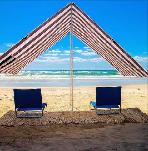 Black Beach Setup, Byron Bay Beach, Beach Canopy, Shade Tent, Beach Shade, Sun Shelter, Beach Cabana, Diy Shades, Beach Tent