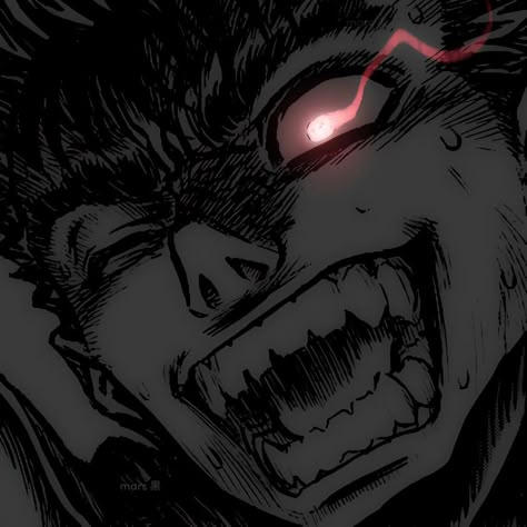 Guts Rage Pfp, Guts Profile, Guts Berserk Pfp, Glowing Anime Pfp, Guts Rage, Glowing Pfp, Evil Pfp, Anime Rage, Soul Pictures