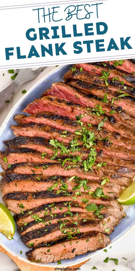 Grilled Flank Steak is such an easy delicious dinner. Our perfect flank steak marinade makes this tender, juicy, and absolutely mouthwatering. Steak In Crock Pot, Cook Flank Steak, Steak Marinades, Marinade Flank Steak, Spaghetti With Ground Beef, Charcoal Grilling, Crockpot Steak, Beef Flank Steak, Easy Delicious Dinners