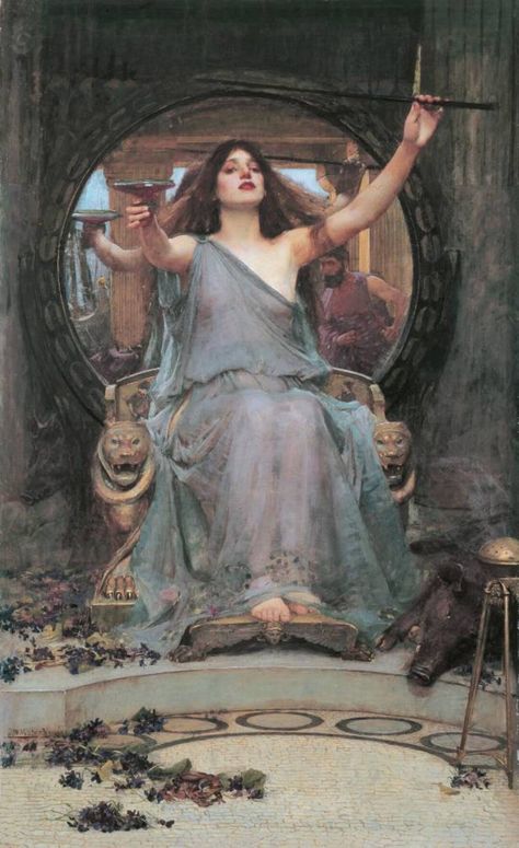 John William Waterhouse Circe Offering the Cup to Ulysses 1891, High Quality Hand Painted Oil Painting Reproduction - Etsy UK Circe John William Waterhouse, Circe Offering The Cup To Ulysses, John Waterhouse Paintings, John William Waterhouse Wallpaper, Preraphaelites Paintings, Nymphs Painting, Greek Mythology Paintings, Waterhouse Circe, Waterhouse John William