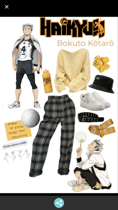 Outfits Based On Anime Characters, Haikyuu Outfits, Anime Character Style Outfit, Haikyuu Outfits Ideas, Atsushi Inspired Outfit, Haikyuu Inspired Outfits, Haikyuu Outfits Inspired, Oikawa Casual Clothes, Haikyuu Casual Clothes