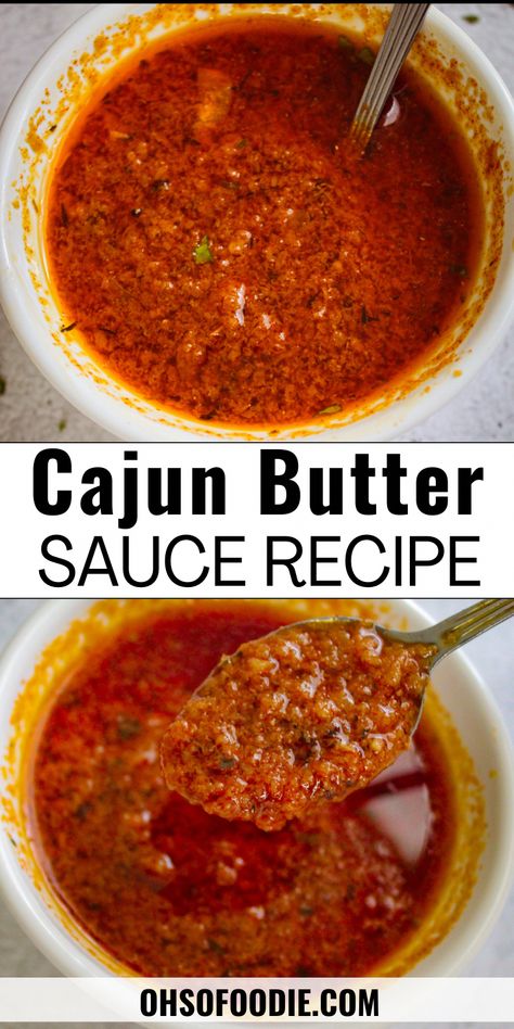 Want to learn how to make Cajun butter sauce? This cajun butter sauce recipe is exactly what you need! This is the perfect cajun butter sauce for seafood or a seafood boil. If you’ve ever wanted to try a flavorful, buttery Cajun garlic butter sauce, then this 10-minute sauce is just what you've been looking for! Seafoods With Cajun Sauce, Shrimp Boil Recipe Cajun Sauce, Cajun Shrimp Boil Sauce, Boiled Seafood Butter Sauce Recipe, Seafood Cajun Butter Sauce, How To Make Sauce For Seafood Boil, Crab Boil Garlic Butter Sauce Recipe, Best Garlic Butter Sauce For Seafood, Spicy Cajun Butter Sauce For Seafood