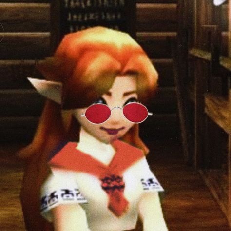 Red glasses, pfp, icon, Zelda, malon, link, ocarina of time Dark Link Ocarina Of Time, Ocarina Of Time Wallpaper Iphone, Zelda Christmas Pfp, Malon Legend Of Zelda, The Legend Of Zelda Pfp, Ocarina Of Time Aesthetic, Legend Of Zelda Ocarina Of Time, Princess Zelda Pfp, Princess Zelda Ocarina Of Time