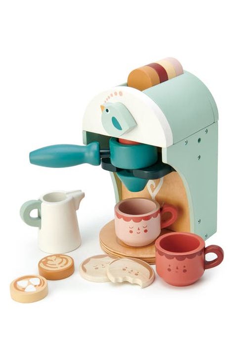 2 Coffee Cups, Mellow Colors, Cup Decorating, Cappuccino Machine, Rubber Tree, Cute Bird, Play Food, Play Toys, Play Kitchen