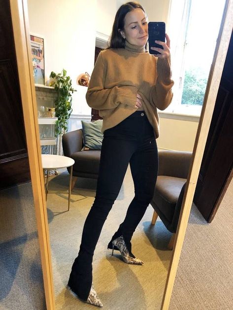 I Tried on Every Pair of Split-Front Leggings I Could Find | Who What Wear UK Zip Hem Leggings Outfit, Black Split Legging Outfit, Split Leggings Street Style, Zara Split Jeans Outfit, Split Hem Trousers Outfit, Split Trousers Outfit, Split Front Leggings Outfit, Split Flare Leggings Outfit, Black Split Hem Pants Outfit