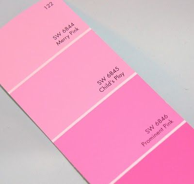 Charmed Life: Pink Picks Pink Paint Room Ideas, Barbie Pink Paint Color, Pink Paint Swatches, Shades Of Pink Names, Pink Wall Colour, Pink Pantone, Kids Bedroom Makeover, Pink Painted Walls, Hot Pink Walls