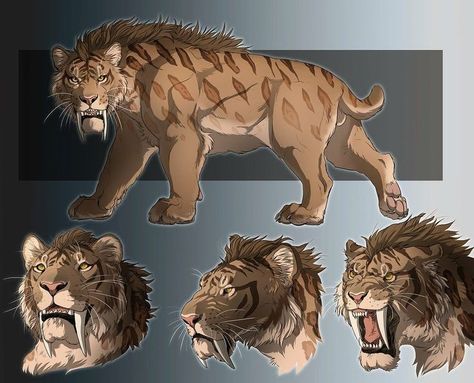 Pin by Mekhikirkwood on Minecraft | Big cats art, Creature concept art, Mythical creatures art Tiger Oc, Prehistoric Wildlife, Big Cats Art, Paleo Art, Fantasy Beasts, Tiger Art, Fantasy Creatures Art, Anime Animals, Mythical Creatures Art