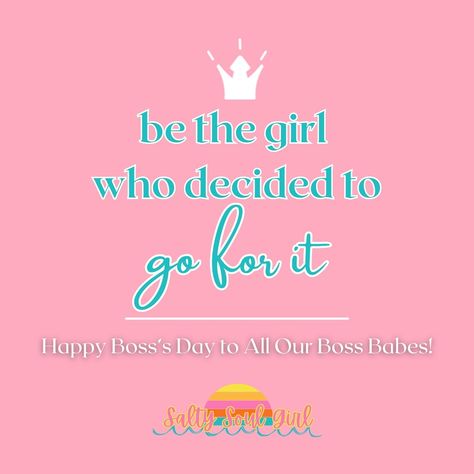 Shout out to all our SSG boss babes!🎉 Today is National Boss’s Day and in the spirit of Women’s Small Business Month tag some of your favorites in the comments below!💕🌞⛵️😁💕 #bosslady #bossbabe #femaleentrepreneur #nationalwomenssmallbusinessmonth #saltysoulgirl Salty Soul, Happy Boss's Day, Boss' Day, Female Entrepreneur, The Girl Who, Boss Babe, Boss Lady, The Spirit, Shout Out