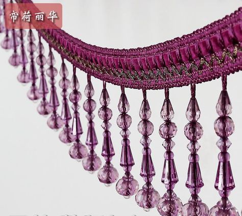 Latkan Lace, Beaded Door Curtains, Saree Tassels Designs, Choker Necklace Designs, Hand Beaded Embroidery, Simple Embroidery Designs, Bead Embroidery Tutorial, Hanging Beads, Bridal Jewelry Collection