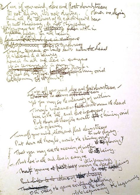 Recording: Tomorrow Never Knows, Got To Get You Into My Life Yesterday Was History Tomorrow Is A Mystery, Tomorrow Never Knows Beatles, Music Today Music Tomorrow Music Forever, Tomorrow And Tomorrow And Tomorrow Book, Tomorrow Never Knows, Handwritten Lyrics, Yesterday Lyrics The Beatles, Beatles Lyrics, Rubber Soul