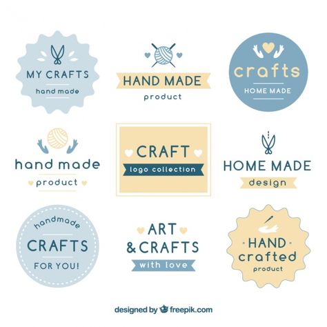 Crafts Logo Ideas, Craft Logo Design Handmade, Craft Business Logo Ideas, Small Business Logo Ideas, Sewing Business Logo, Business Logo Ideas, Handmade Logo Design, Small Business Logo Design, Sewing Logo