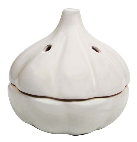 Amazon.com: MSC International Garlic Keeper - Terracotta: Kitchen & Dining Garlic Tool, Garlic Keeper, How To Store Garlic, Garlic Storage, Garlic Jar, Garlic Head, Spice Grinder, Spice Organization, Storage Jar