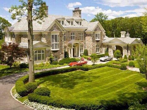 Old Money Mansion Porte Cochere, Enchanted Home, Dream House Exterior, Stone House, House Goals, Big Houses, Pretty House, Dream Home Design, Home Fashion