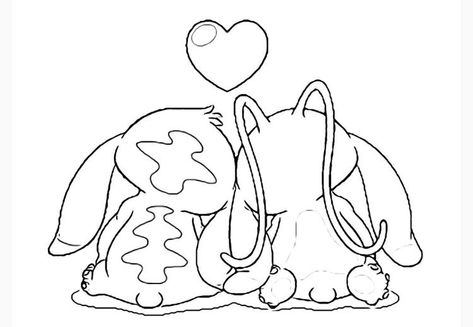 Lilo And Angel Coloring Pages, Lelo And Stitch Coloring Pages, Stitch And Angel Drawing Coloring Pages, Stitch Love Drawing, Stitch And Angel Drawing Easy, Stitch And Angel Painting, Angel Lilo And Stitch Drawing, Stitch And Angel Drawing, Stitch And Angel Coloring Pages