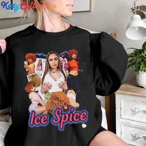 Ice Spice Vintage 90S Hip Hop 2023 T-Shirt Merch Classic Unisex Check more at https://katycollection.com/product/ice-spice-vintage-90s-hip-hop-2023-t-shirt-merch-classic-unisex/ Ice Spice Rapper, Ice Spice, 90s Hip Hop, Ice And Spice, Cinema Film, Round Neck Sweaters, Heat Press, Classic Looks, Small Businesses