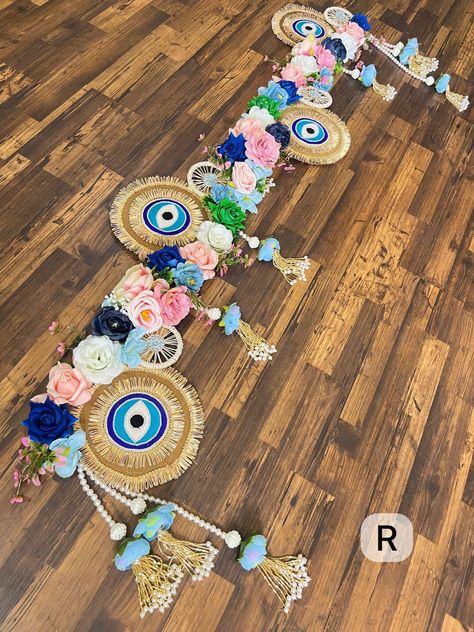 Evil Eye Bandarwal, Arti Decoration, Ladu Gopal Dress Hand Work, Handmade Decorative Items, Themed Wedding Decorations, Diwali Decorations At Home, Diwali Decoration Items, Bridal Gift Wrapping Ideas, Diy Diwali Decorations