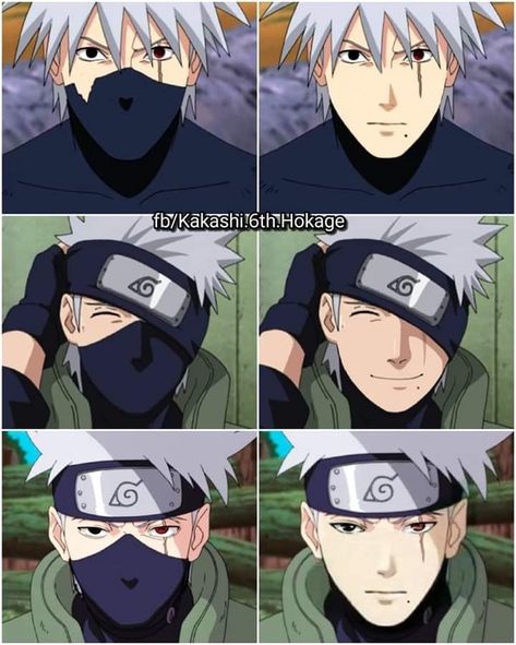 Kakashi Funny, Kakashi Hatake Face, Kakashi Face, Kakashi Hokage, Different Faces, Naruto Minato, Naruto Drawings, Kakashi Sensei, Naruto Sasuke Sakura