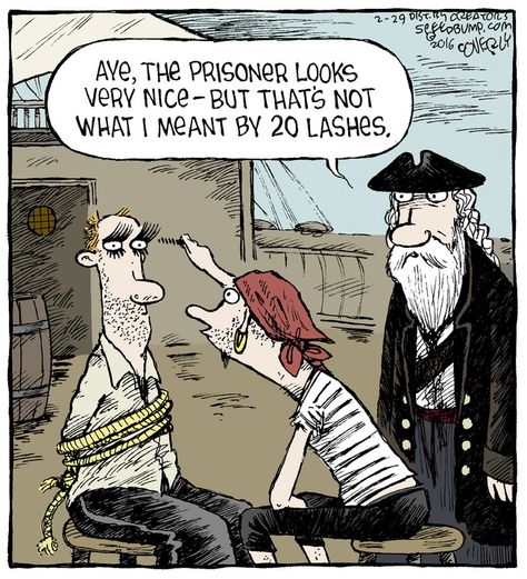 Pirate Humor, Friday Cartoon, Speed Bump Comic, Haidar Ali, Funny Friday, Speed Bump, Humor Memes, Dad Jokes, Funny Cartoons