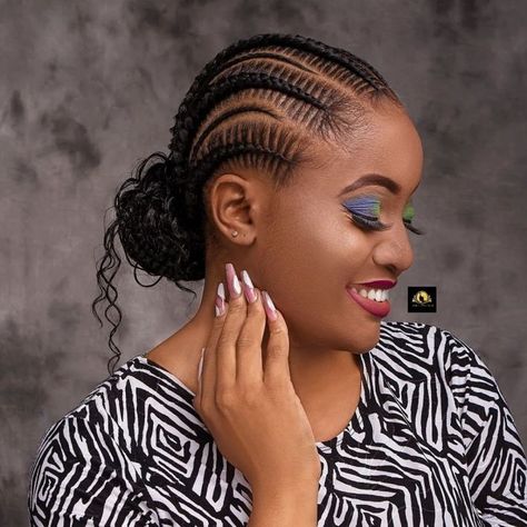 Captivating Stitch Braids and Bun Stitch Braids Into Bun, Braids Into Bun, 2 Buns, Curly Braided Hairstyles, Sleek Braided Ponytail, Hair Doos, Bob Braids Hairstyles, Cornrow Braids, Braiding Styles