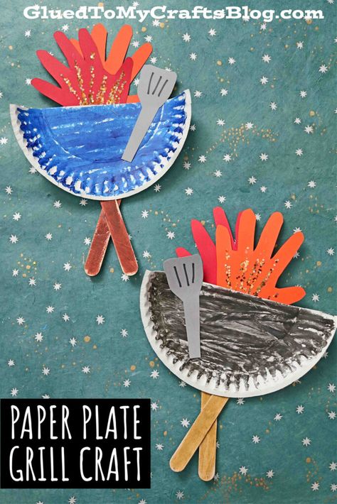 Bbq Crafts, Camping Crafts For Kids, June Crafts, Summer Arts And Crafts, Summer Camp Crafts, Toddler Arts And Crafts, Preschool Arts And Crafts, Summer Crafts For Kids, Kid Craft