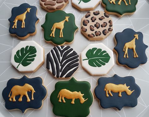 Two Wild Cookies, Animal Biscuits, Birthday Biscuits, Birthday Favours, Safari Cookies, Cookie Party Favors, Jungle Safari Birthday, Wild One Birthday Invitations