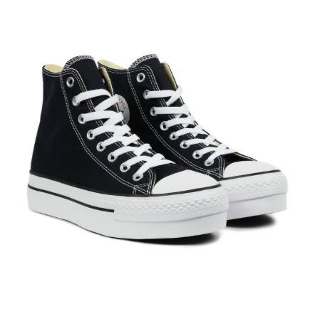 Black High Top Converse Platform, Converse High Platform, Black High Converse, Platformed Converse, Platform Converse Aesthetic, Converse Black Platform, High School Shoes, Converse Platform High Tops, Black Converse Platform