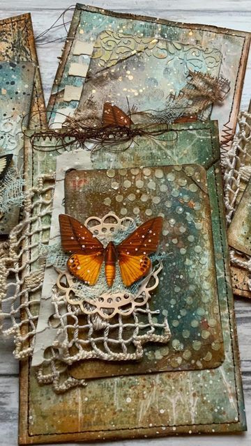 49 Dragonflies, Altered Book Journal, Vintage Junk, Vintage Junk Journal, Artist Trading Cards, Playing Card, Altered Books, Art Journaling, My Youtube Channel