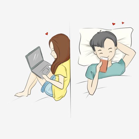 Couple Chatting, Couple Chat, Couple Avatar, Anime Hands, Draw Two, Beautiful Art Paintings, Cartoons Love, Love Png, Anime Cartoon