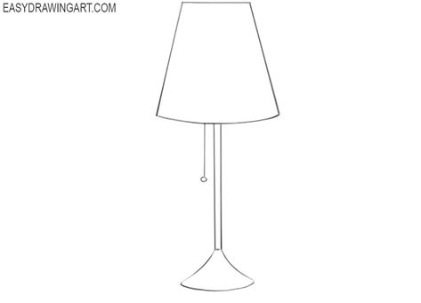 How to Draw a Lamp Household Objects Drawing, How To Draw A Lamp, Lamp Drawing Easy, Simple Objects To Draw, Canva Course, Long Lamp, Animal Lamp, Flower Drawings, Simple Lamp