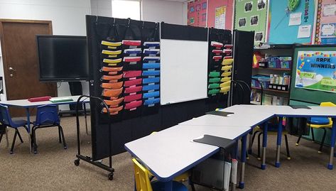 Temporary Wall Divider, Moveable Wall, Portable Room Dividers, Portable Walls, Classroom Layout, Organization And Management, Small Group Instruction, Temporary Wall, Diy Classroom