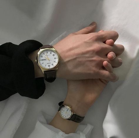 Matching Watches For Couples, Ken Ryuguji, Matching Watches, Girls Holding Hands, Gentleman Aesthetic, Couple Hands, Muslim Couple, Muslim Couple Photography, Classy Couple