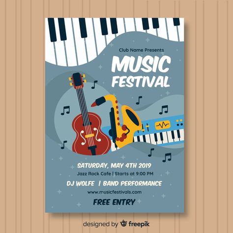 Canva Music Poster, Music Festival Poster Illustration, Poster Festival Music, Music Festival Poster Design Inspiration, Music Party Poster, Poster Musik, Party Poster Design, Poster Business, Event Poster Template