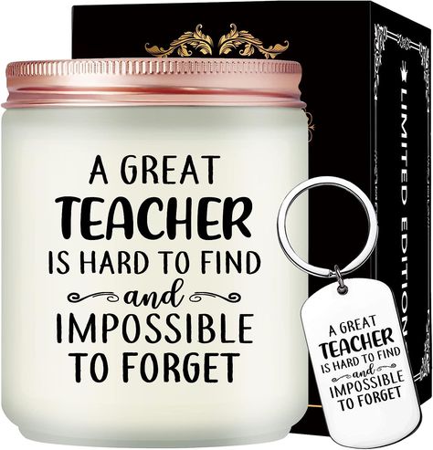 Maybeone Teacher Appreciation Gifts - A Great Teacher is Hard to Find - Lavender Scented Candle Gift - Graduation, End of Year, Retirement Gifts for Teachers Women - Teacher Gift from Students Presents For Doctors, Doctor Appreciation Gifts, Pastor Appreciation Gifts, Nurse Practitioner Gifts, Phd Graduation Gifts, Christmas Gifts For Nurses, Lavender Scented Candle, Goodbye Gifts, Nurses Week Gifts