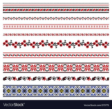 Ukrainian embroidery ornament Royalty Free Vector Image Ukrainian Embroidery Tattoo, Ukrainian Embroidery Patterns, Ukrainian Ornaments, Ukrainian Tattoo, Embroidery Ornament, Russian Embroidery, Embroidery Ornaments, Ukrainian Embroidery, Redwork Embroidery