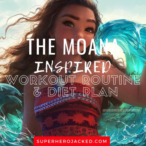 Moana Inspired Workout Routine and Diet Plan: Train like A True Wayfinder Disney Movie Workouts, Disney Workout, Super Hero Training, Hero Training, Princess Workout, Superhero Jacked, Movie Workouts, Celebrity Workout Routine, Zumba Videos