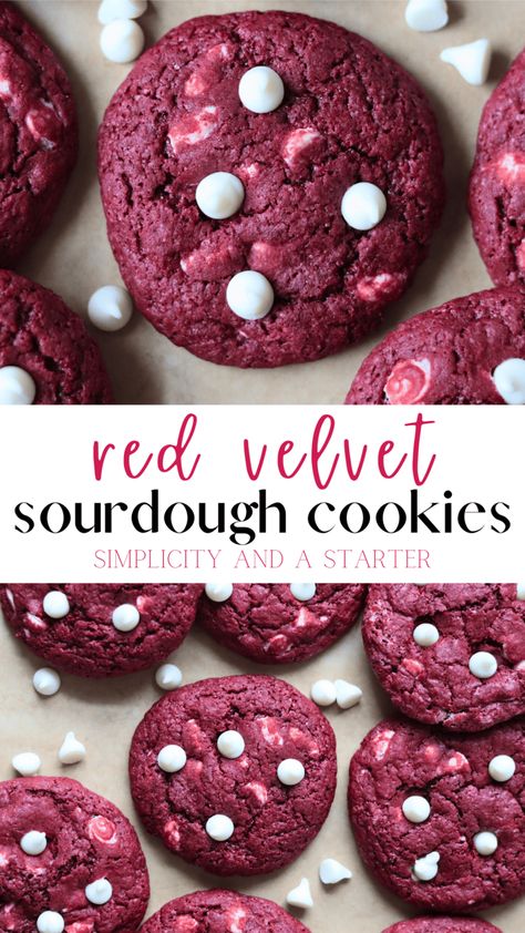 Sourdough Desserts Quick, Sourdough Starter Cookie Recipes, Sourdough Valentines Day, Sourdough Discard Christmas Cookies, Sourdough Discard Sweets, Valentines Sourdough, Sourdough Discard Cookie Recipes, Sourdough Discard Dessert Recipes, Sourdough Discard Cookies