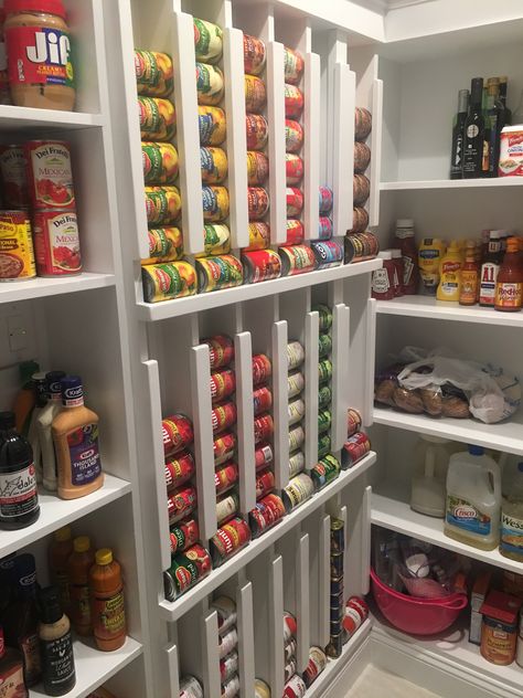 Pantry That Looks Like A Store, Walk In Pantry Can Storage, Colorful Pantries, Stock Room Ideas Storage, Diy Small Pantry, Modern Pantry Design, Dream Pantry Walk In Luxury, Cute Pantry, Small Pantry Organization Ideas