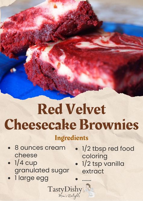 Homemade Red Velvet Cake, Red Velvet Cheesecake Brownies, Red Velvet Desserts, Red Velvet Brownies, Christmas Dessert Table, Swirl Brownies, Hot Chocolate Gifts, Red Velvet Cheesecake, How To Make Cheesecake