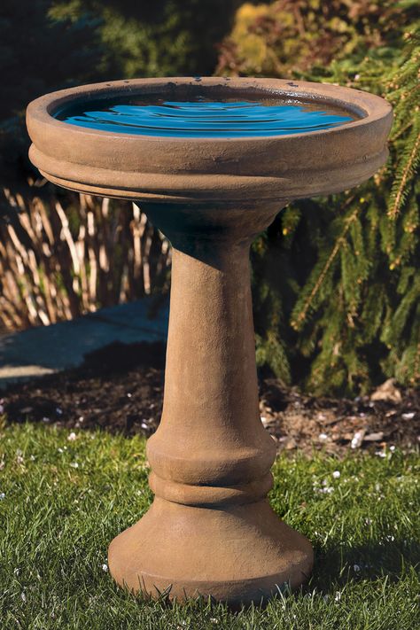 Plain And Simple Bird Bath | Massarelli's Concrete Base For Shed, Plain Aesthetic, Stone Bird Baths, Solar Water Feature, Roman Garden, Outdoor Water Features, Bath Uk, Wooden Greenhouses, Garden Tool Storage